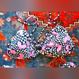 🩷 Sketch checker hearts Bikini top 👙
